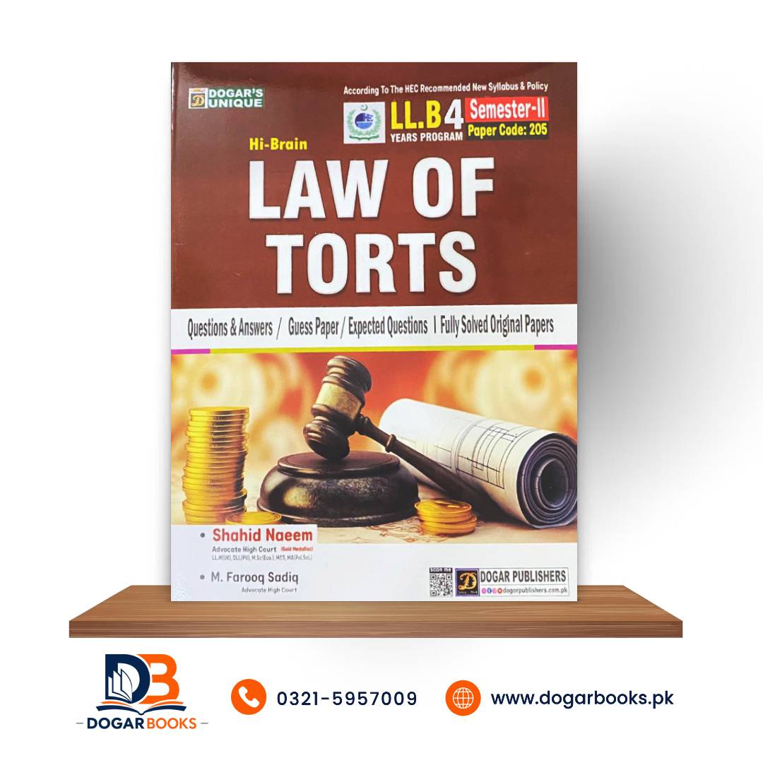 Hi-Brain Law of Torts LL.B 4 Years Program Semester-II Book