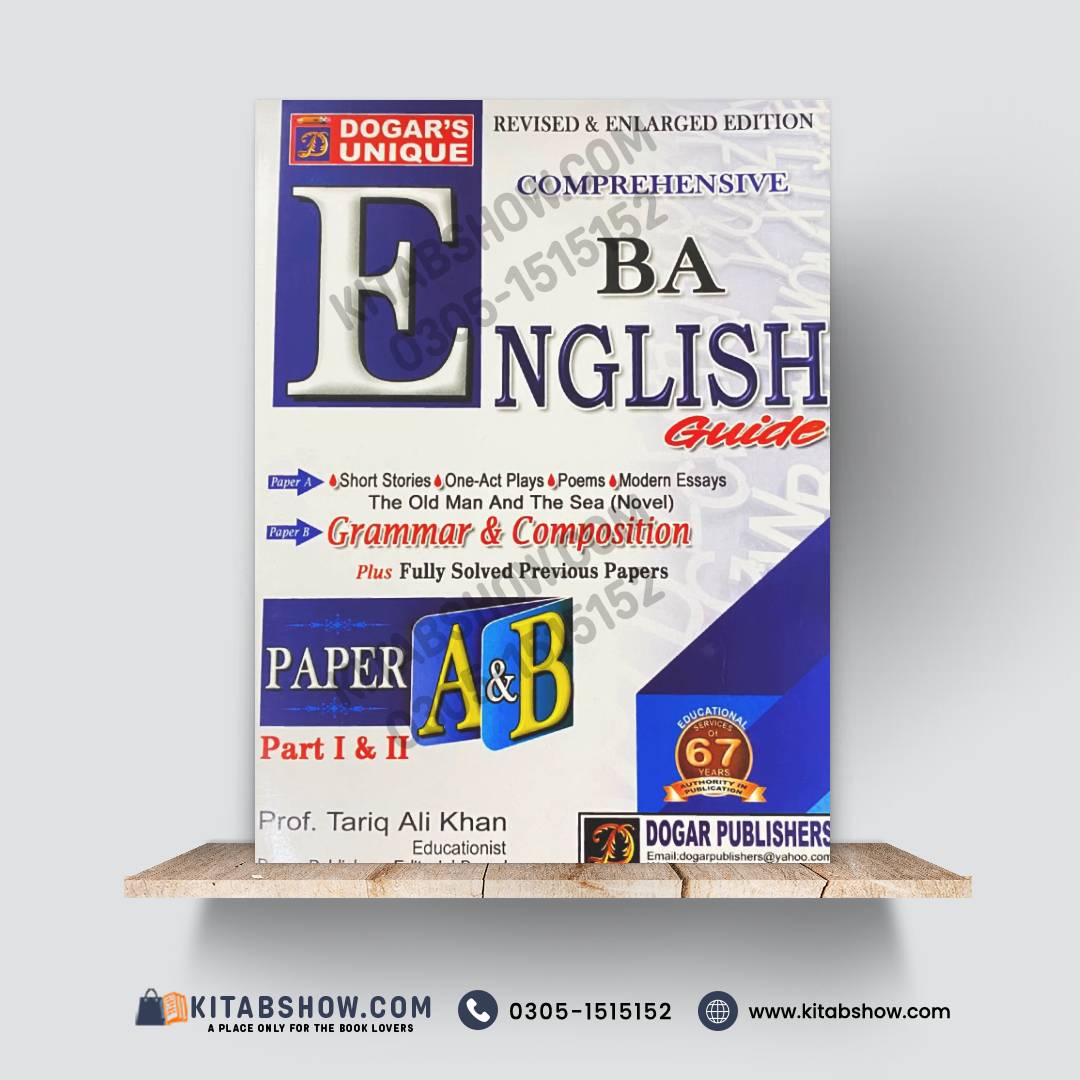 Comprehensive BA English Guide (Paper A & B) | Grammar, Composition, Literature & Solved Papers