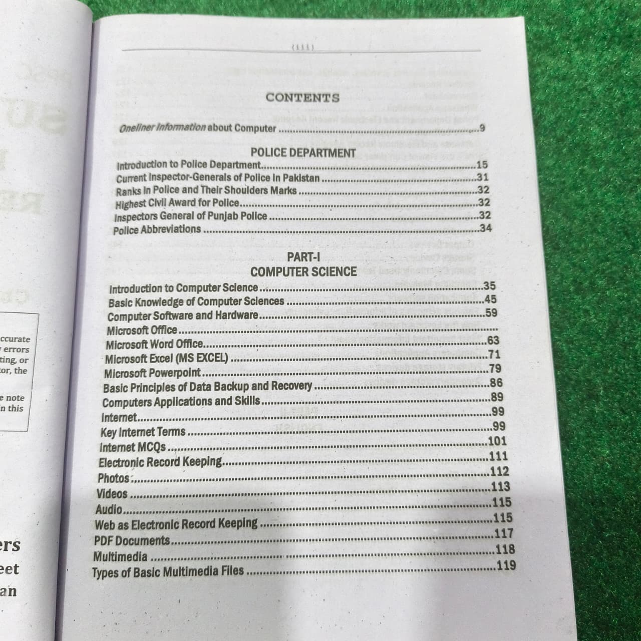 Sub Inspector Punjab Police Recruitment Guide by Rai Muhammad Iqbal Hussain Kharal and Ch. Ramzan Rasheed (Assistant Commissioner)