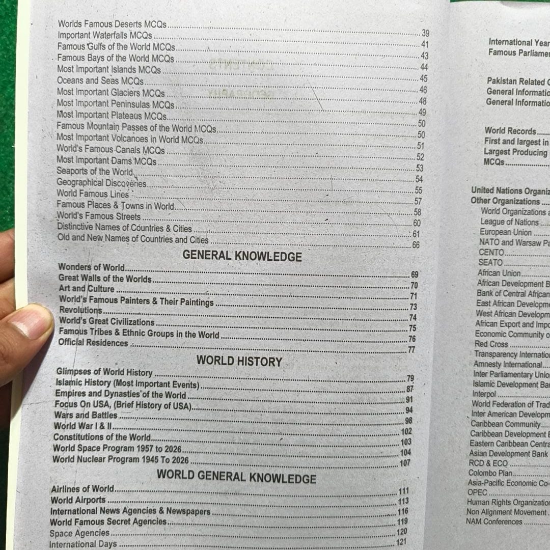 Comprehensive General Knowledge MCQs – PCS, PMS Special (2026 Edition) by Rai Muhammad Iqbal Kharral and Muhammad Sharif (AD PESSI)