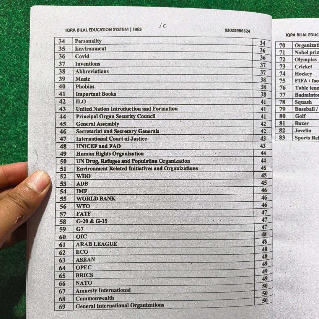 IBES Capsule for Quick Revision (PPSC) – 3rd Edition by Professor Muhammad Bilal