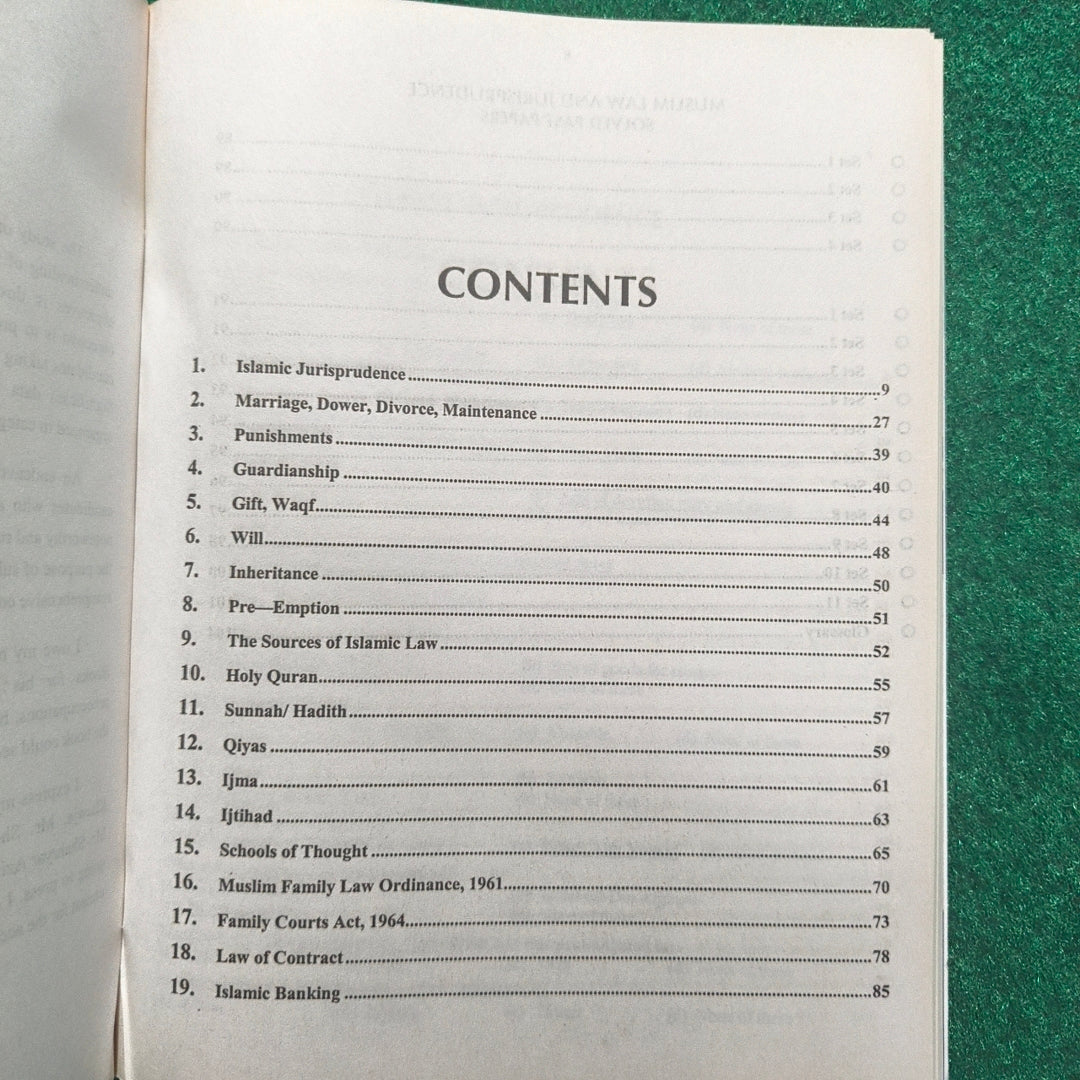 Muslim Law & Jurisprudence (MCQs) for CSS, PMS, PCS Judiciary by Waqar Aziz Bhutta