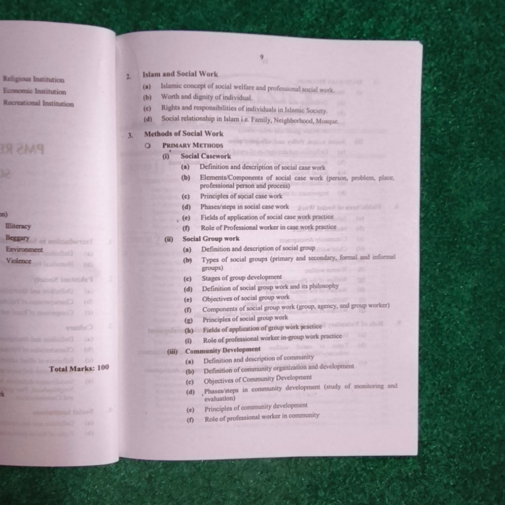 An Introduction to Social Work For PMS by Waqar Aziz Bhutta