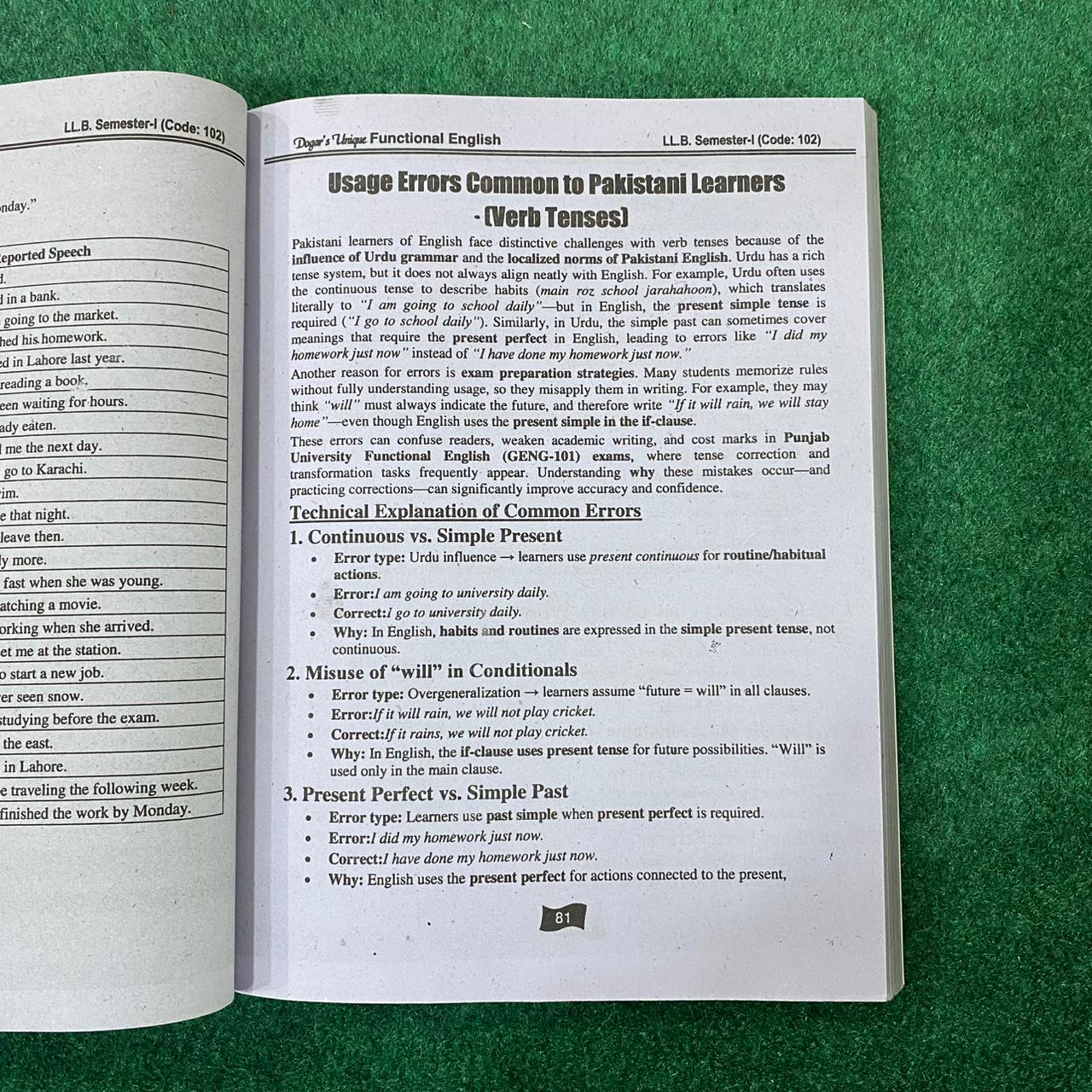 Hi-Brain Functional English LL.B 4 Years Program Part-I Semester-I Book