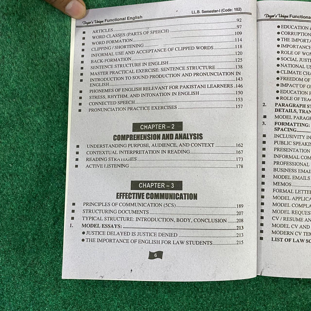 Hi-Brain Functional English LL.B 4 Years Program Part-I Semester-I Book
