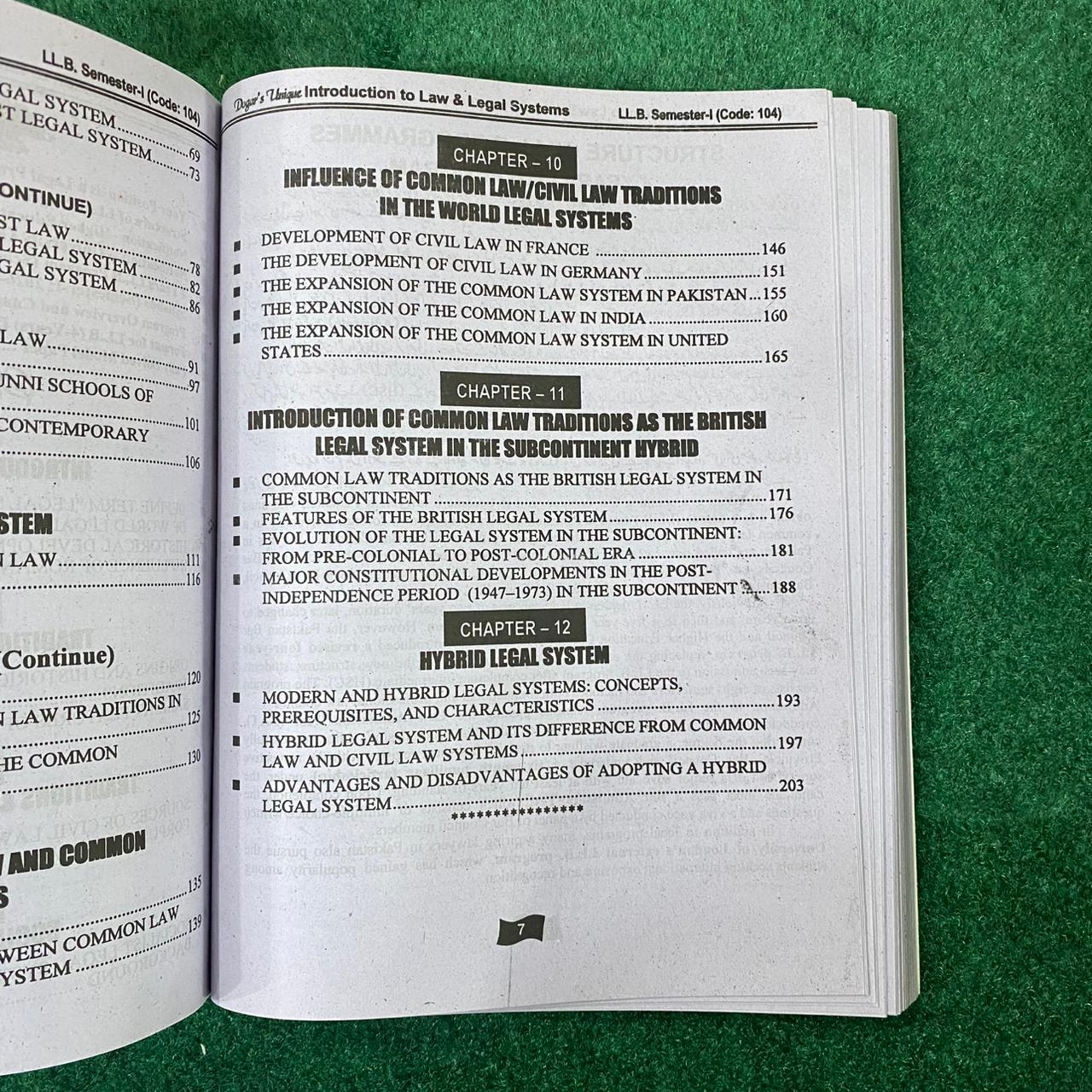 Hi-Brain Introduction to Law & Legal Systems LL.B 4 Years Program Part-I Semester-I Book