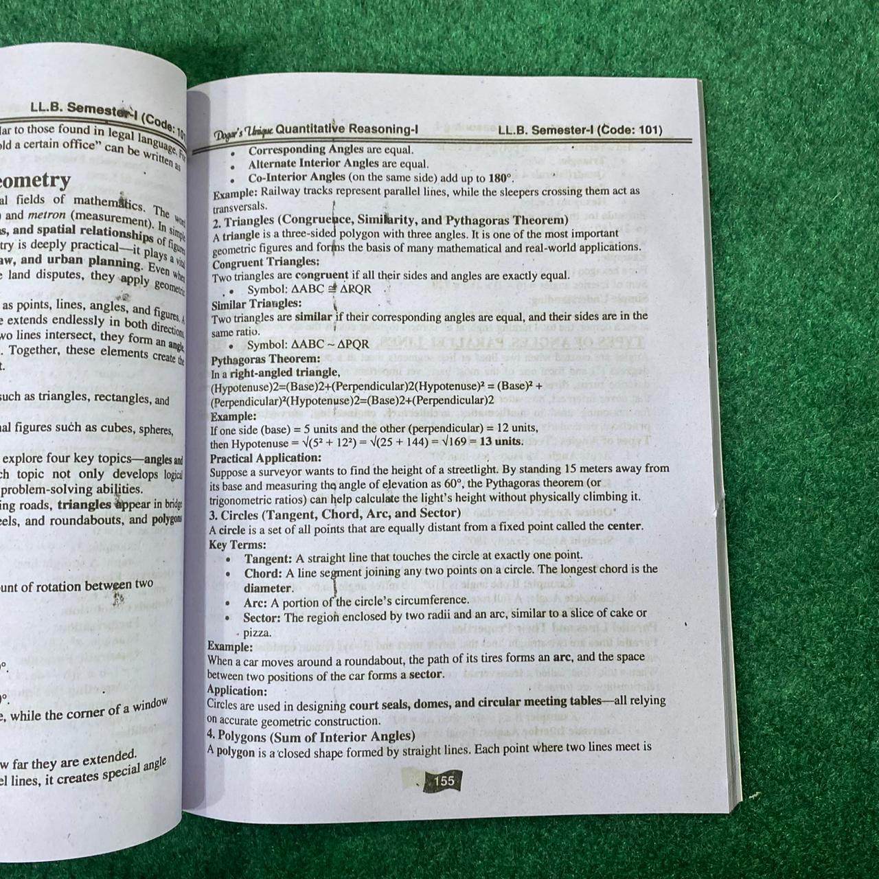 Hi-Brain Quantitative Reasoning-I LL.B 4 Years Program Part-I Semester-I Book