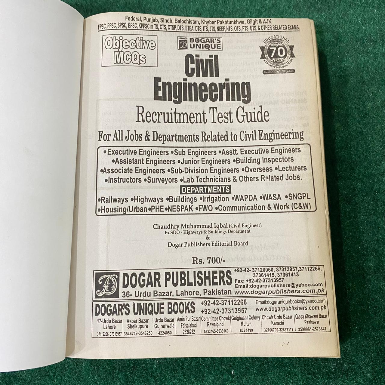 Civil Engineering Objective MCQs