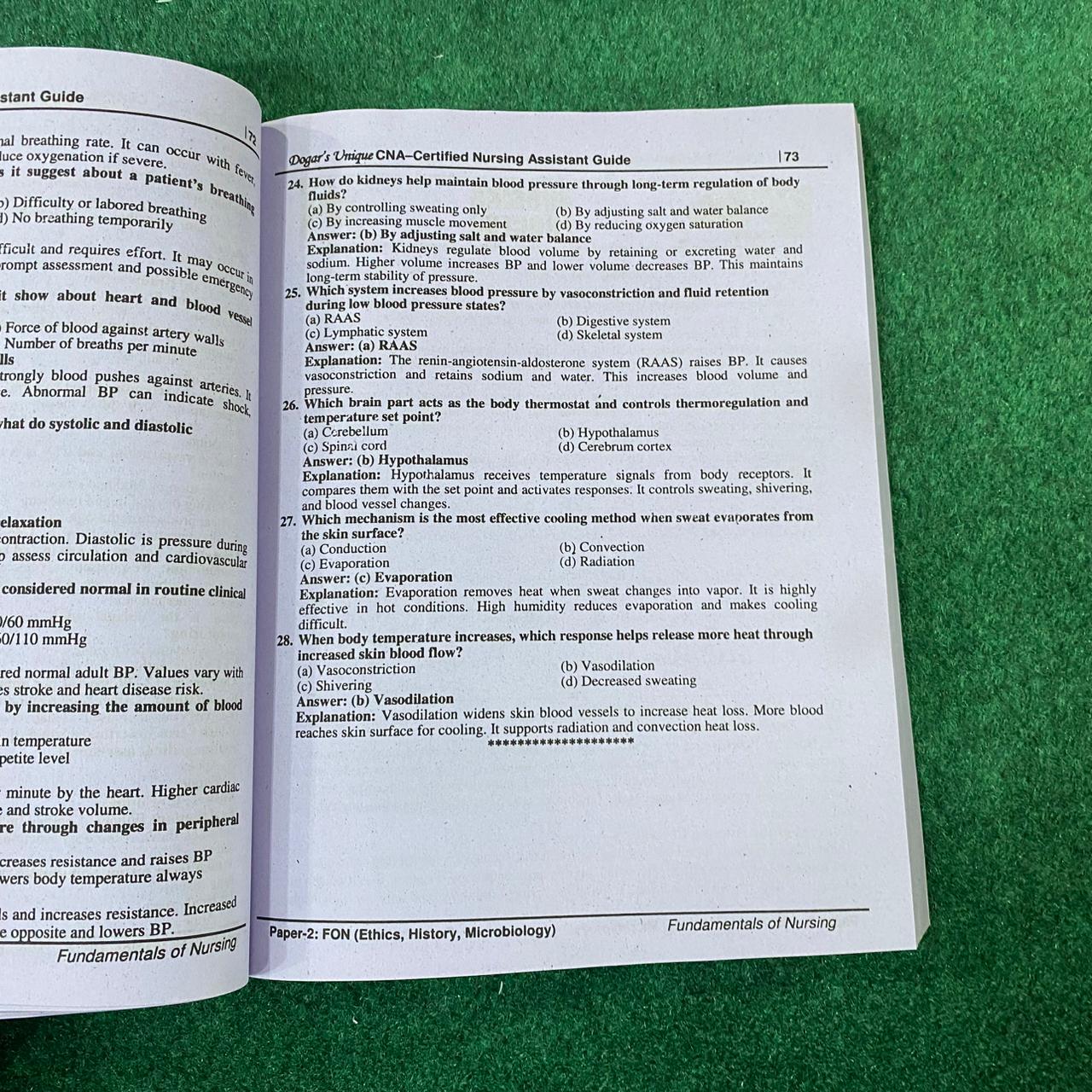 CNA-1 Fundamentals of Nursing (Year-1 Paper-II)