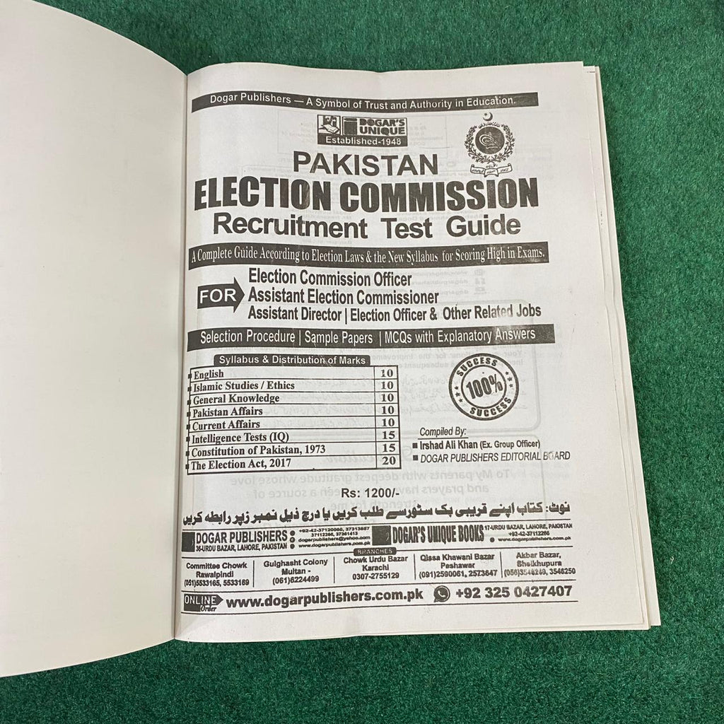 Pakistan Election Commission Recruitment Test Guide