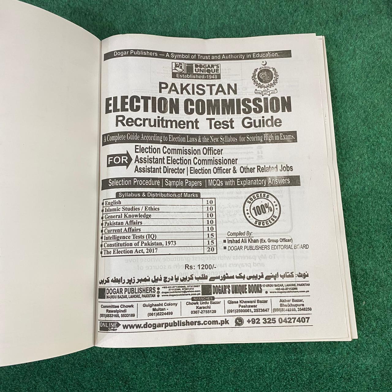 Pakistan Election Commission Recruitment Test Guide