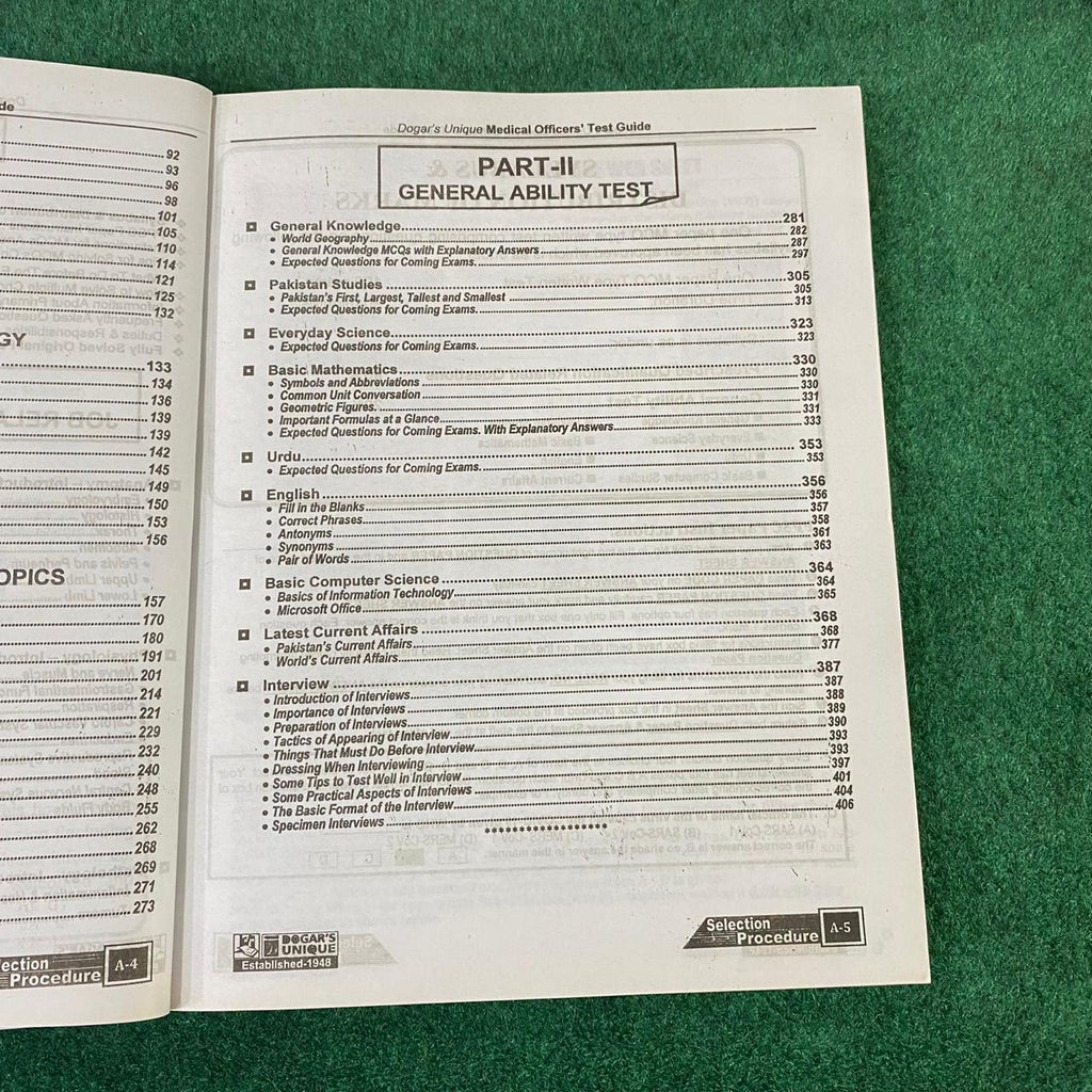 Medical Officer (MO) & Woman Medical Officer (WMO) Test Guide
