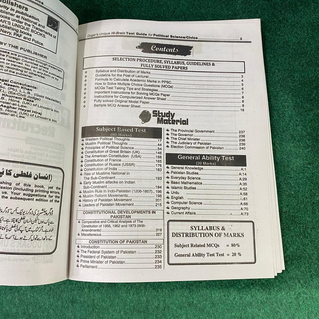 Lecturer / Assistant Professor Subject Specialist Guide for Political Science / Civics