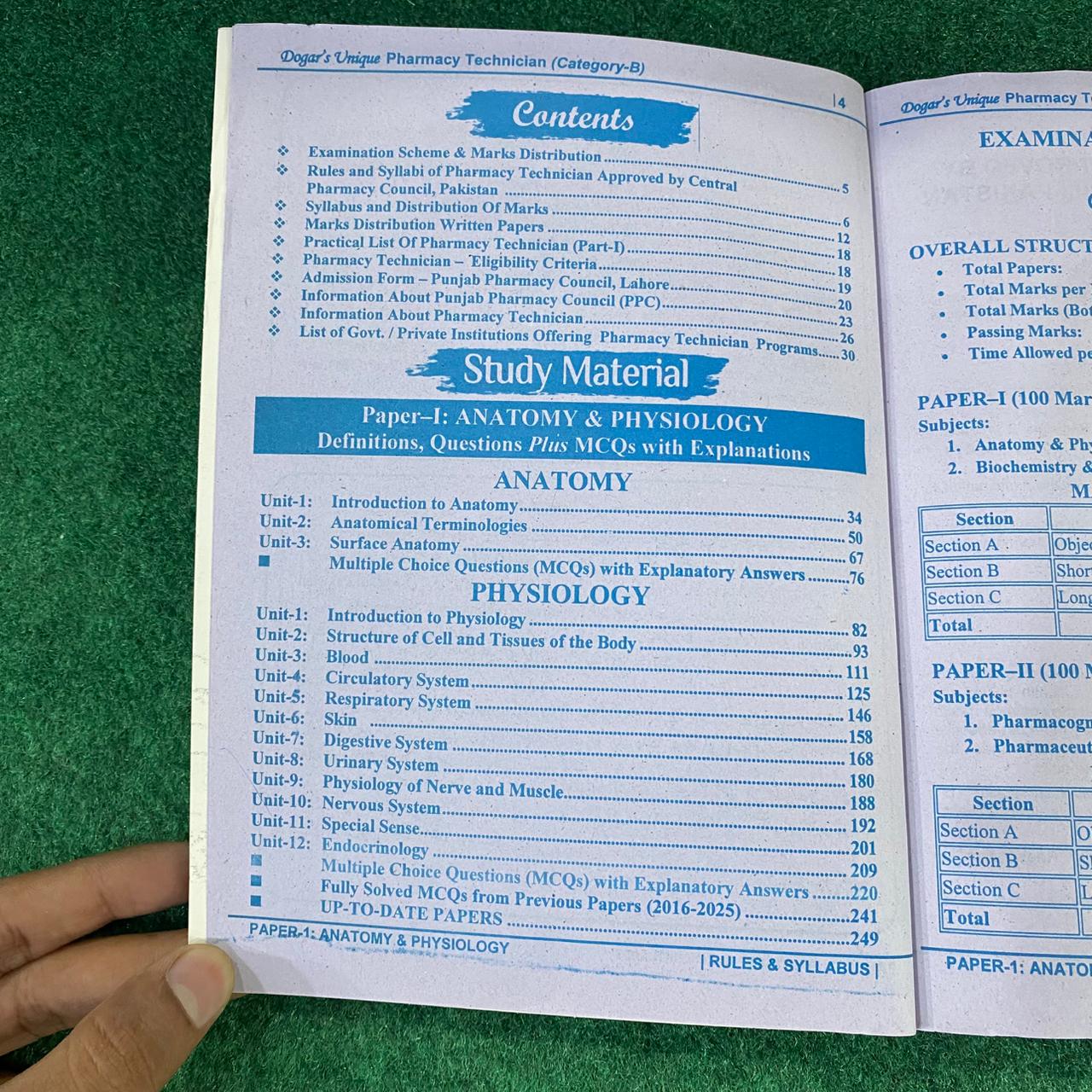 Anatomy & Physiology – Pharmacy Technician Category-B (1st Year)
