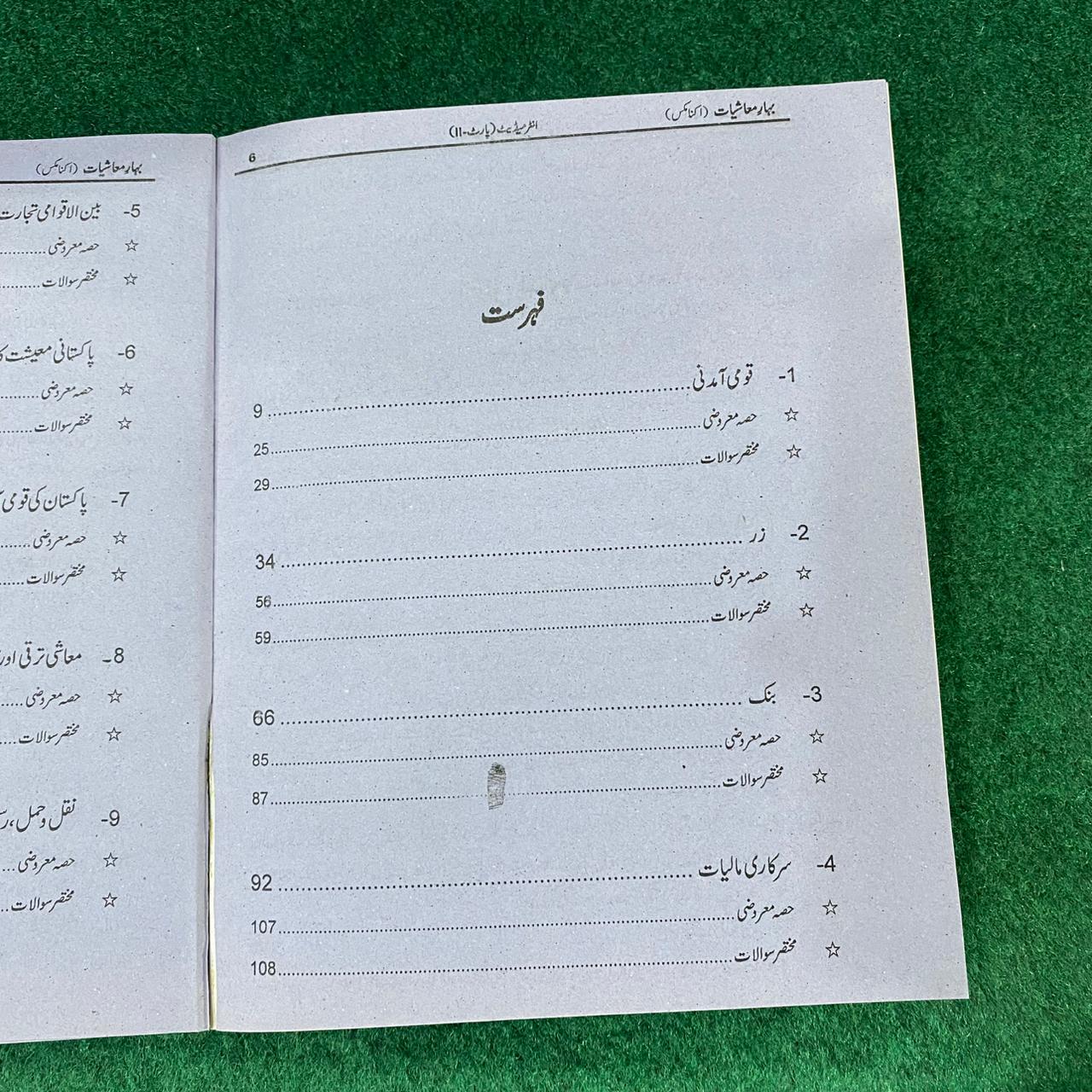 Bahar-e-Maashiyat (Economics) – Class 12 SLOs Based Guide