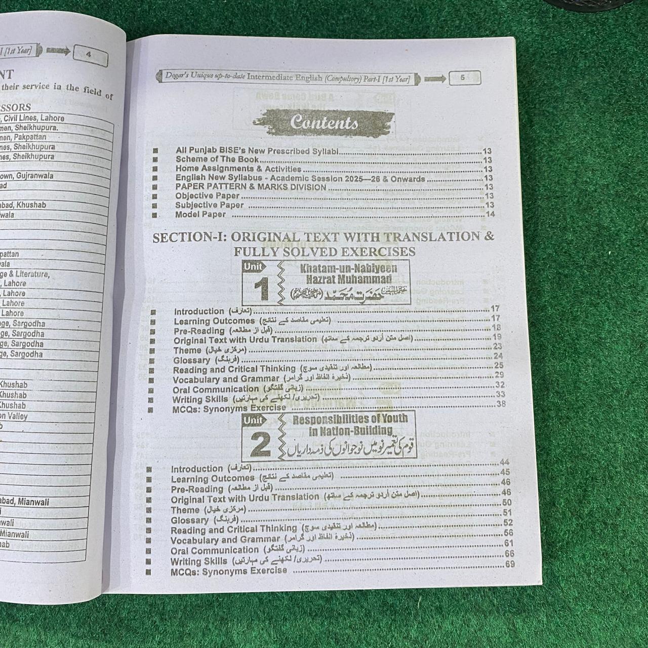 Intermediate English Part-I (11th Class) – SLOs Based Guide with Urdu Translation
