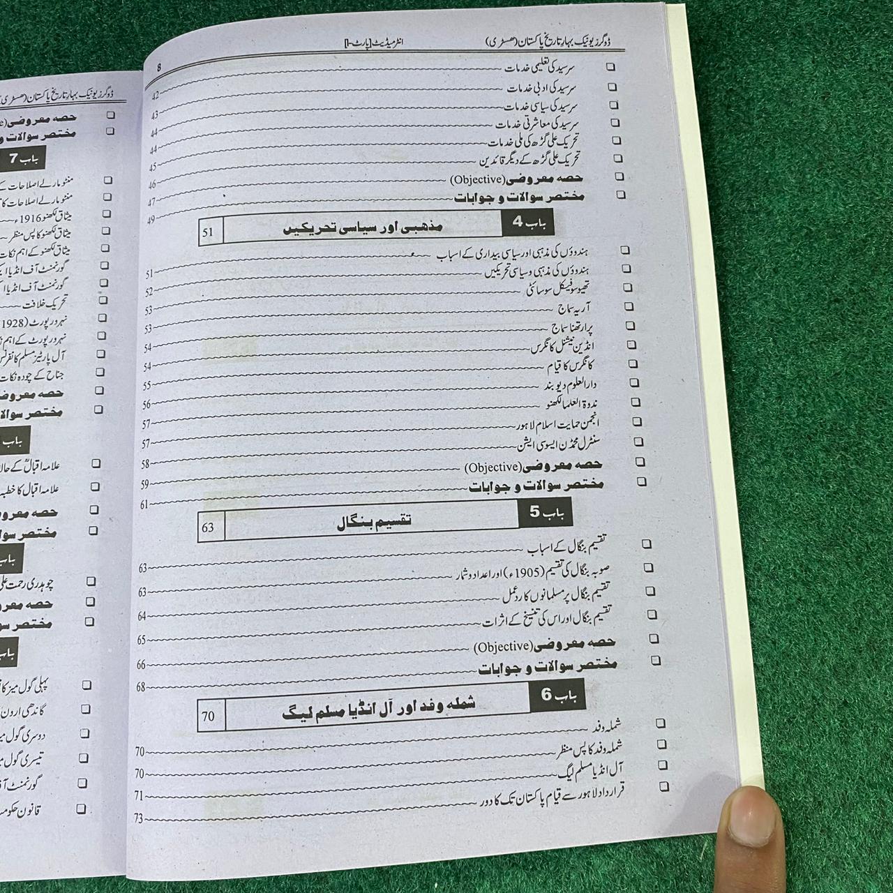 بہارِ تاریخِ پاکستان – 11th Class (Intermediate Part-I) | سوال و جواب