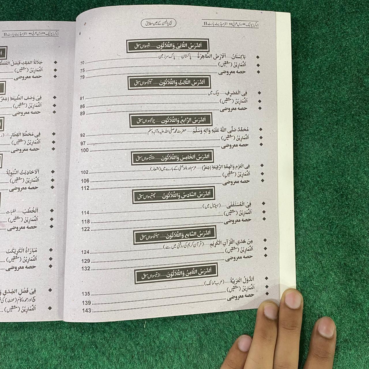 درسِ عربی (اختیاری) – 12th Class (Intermediate Part-II) | تشریحی و معروضی