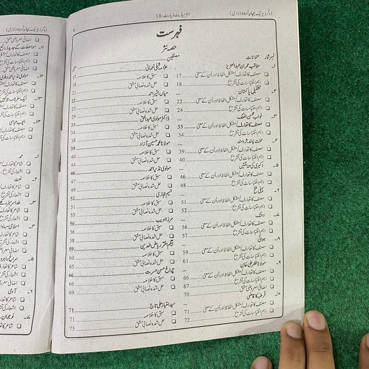 بہارِ اردو (لازمی) – 12th Class (Intermediate Part-II) | تشریحی و معروضی گائیڈ