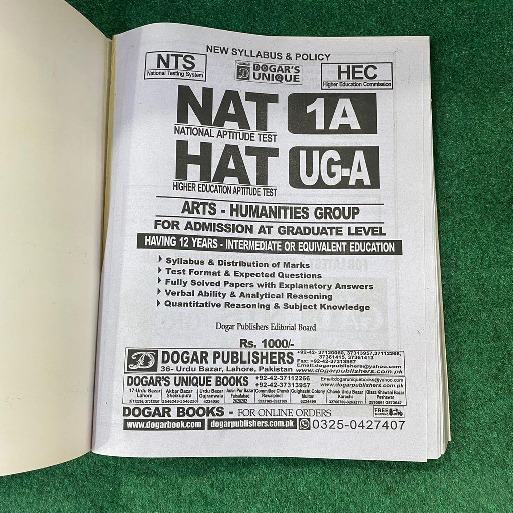 NTS NAT-IA / HAT-UG-A Arts & Humanities Group Guide Book