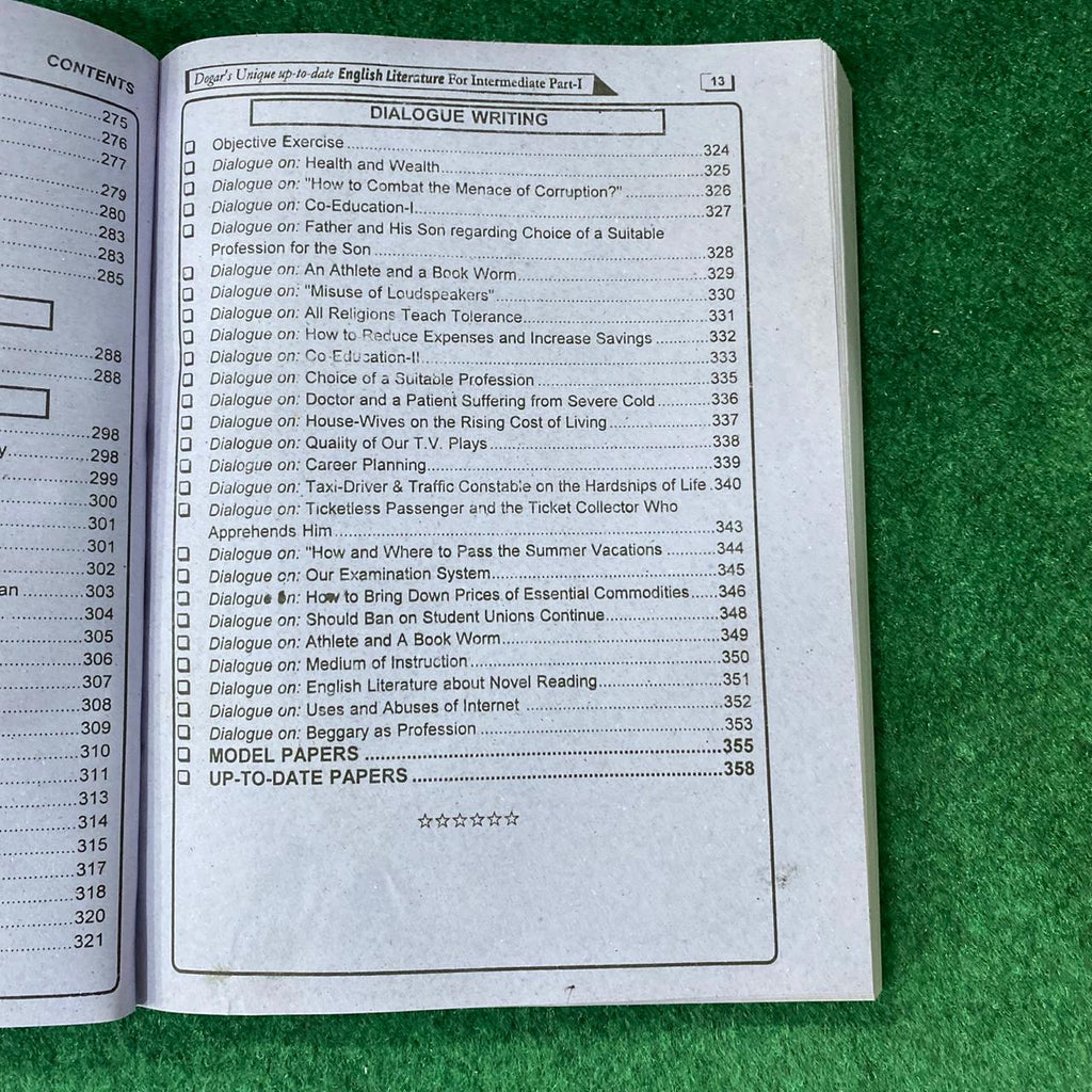 Intermediate English Literature Part 1 (11th Class) – Subjective & Objective Guide