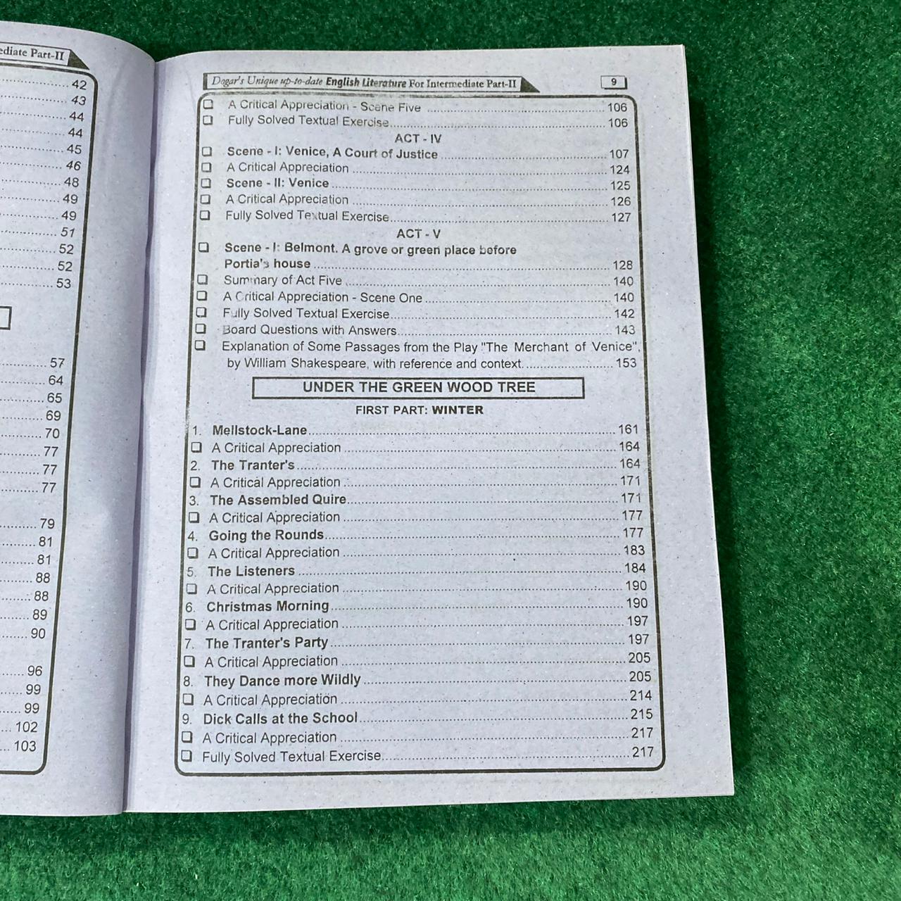 Intermediate English Literature Part 2 (12th Class) – Subjective & Objective Guide