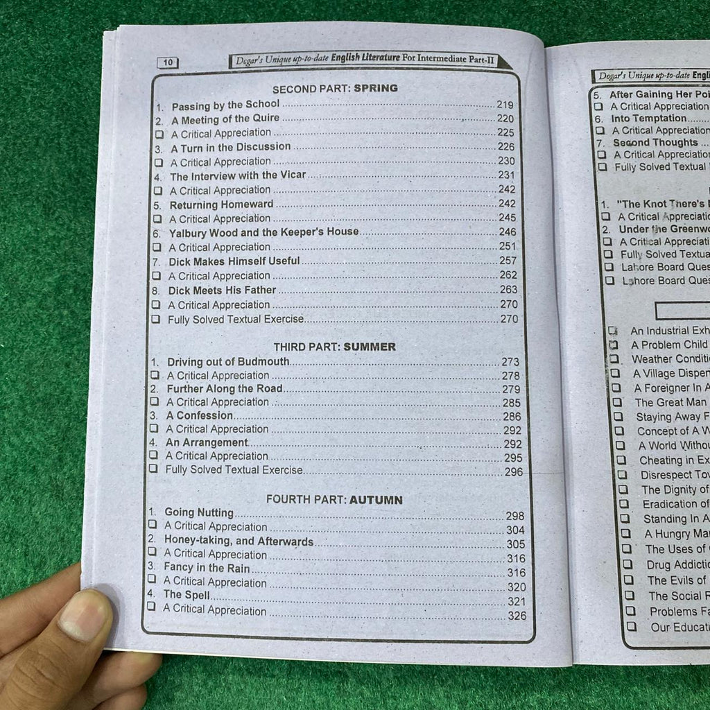 Intermediate English Literature Part 2 (12th Class) – Subjective & Objective Guide
