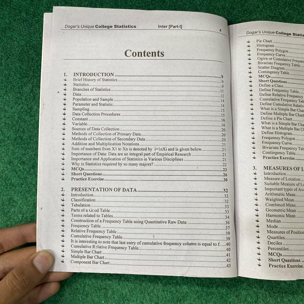 College Statistics (11th Class) – Textbook with Fully Solved Previous Board Papers
