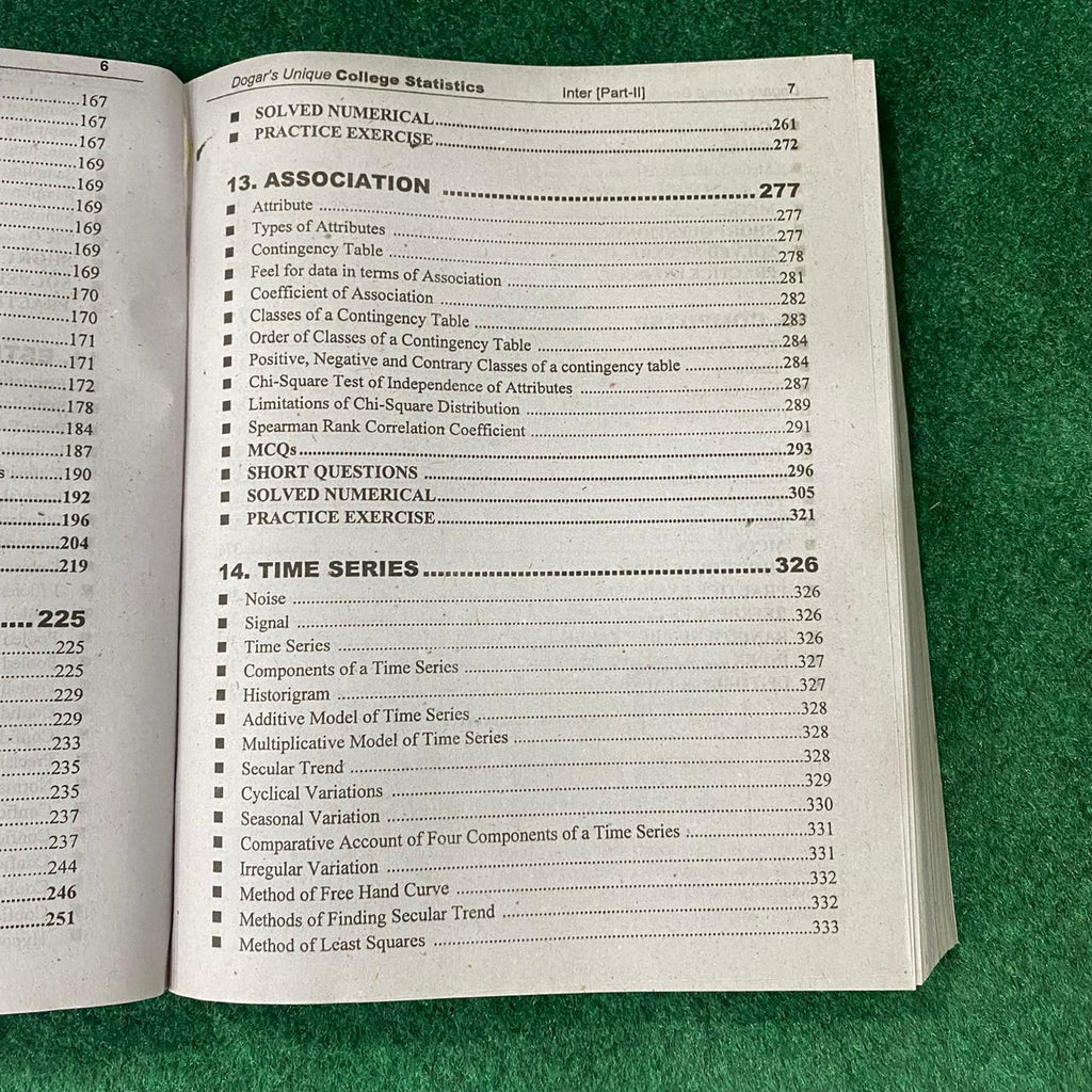 College Statistics (12th Class) – Textbook with Fully Solved Previous Board Papers
