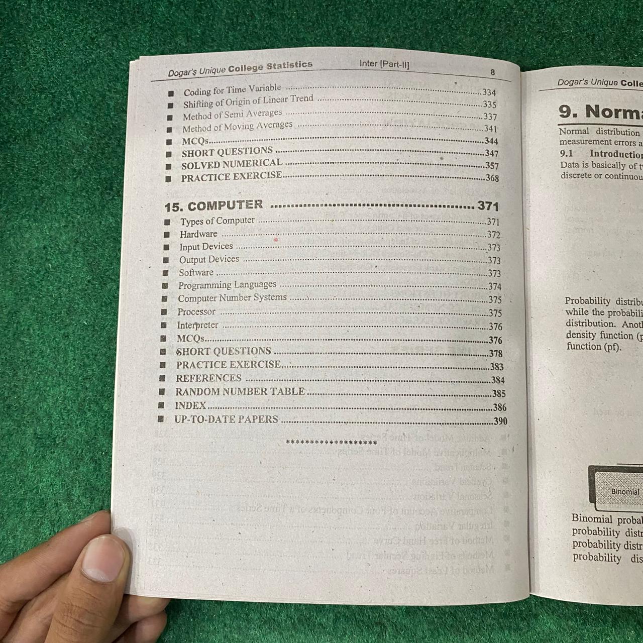 College Statistics (12th Class) – Textbook with Fully Solved Previous Board Papers