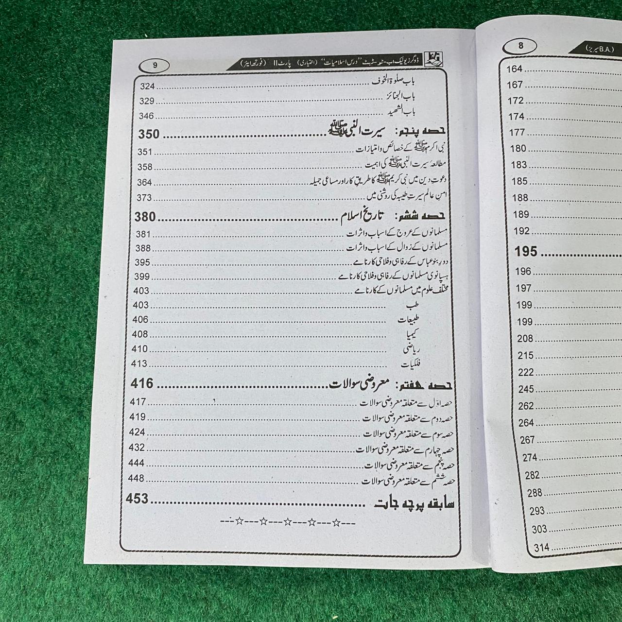 BA Dars-e-Salamiyat (Optional) – Hadith & Fiqh-ul-Tareekh Guide