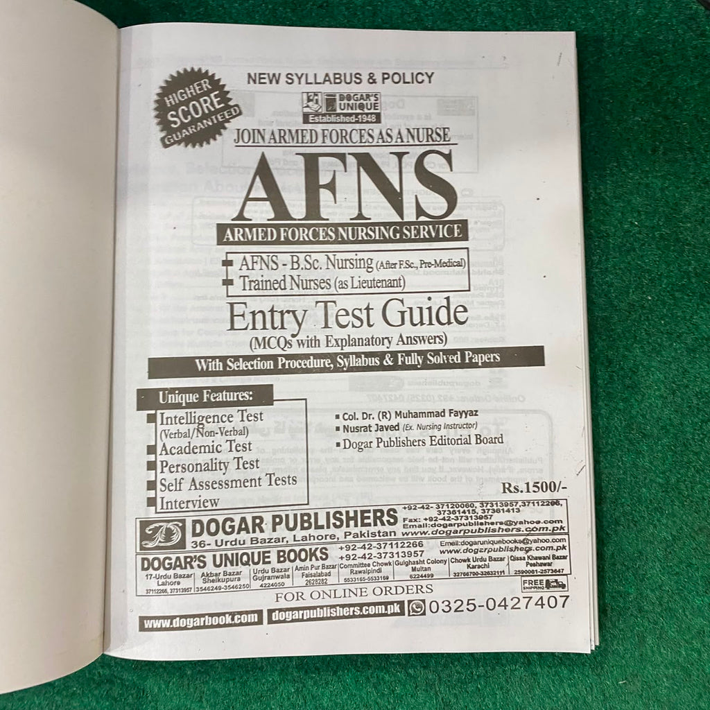 AFNS Entry Test Guide – Armed Forces Nursing Services